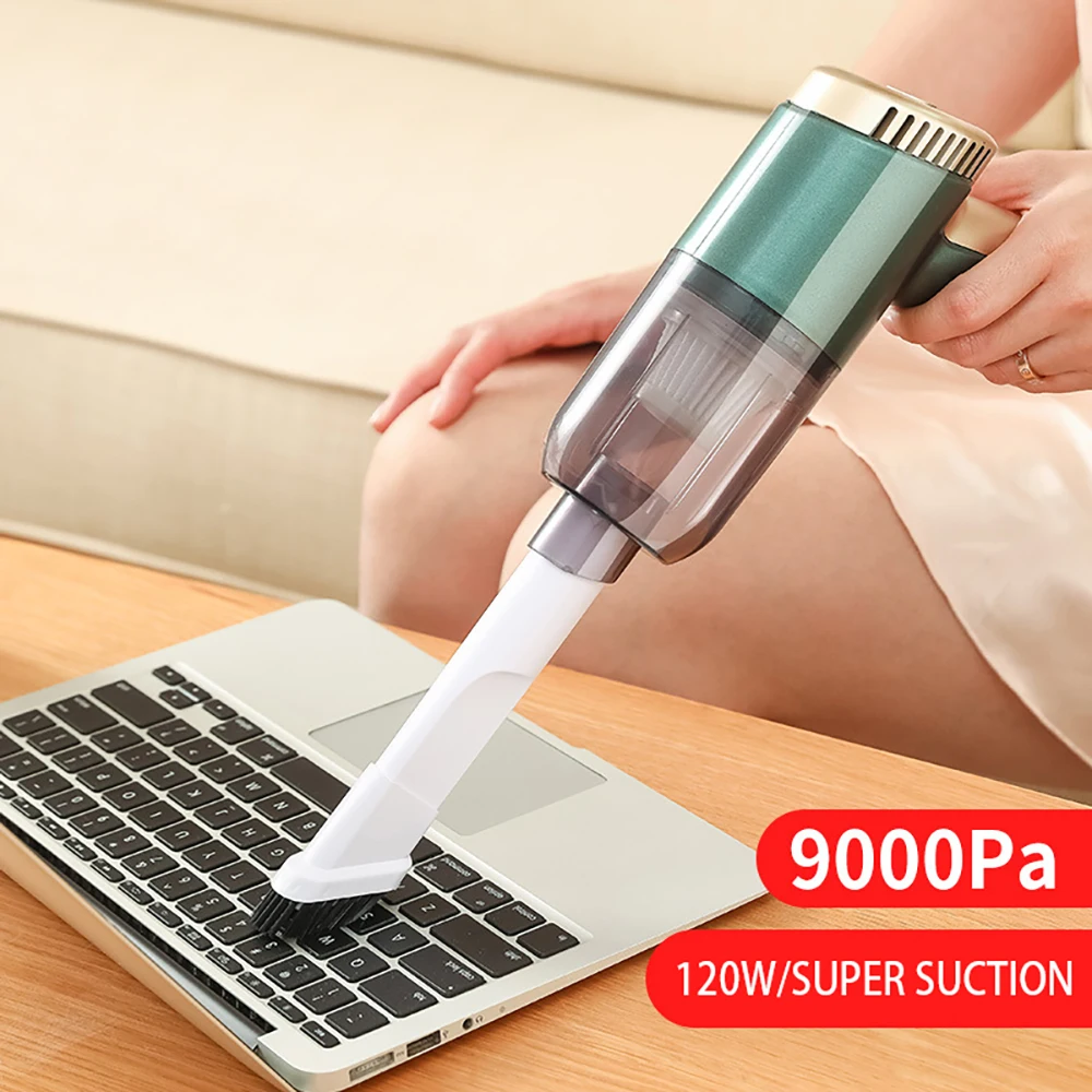

Cordless Car Vacuum Cleaner 9000pa Mini Gun Style Cleaner 120W Handheld Portable Vacuum Cleaner For Auto Interior Home Appliance