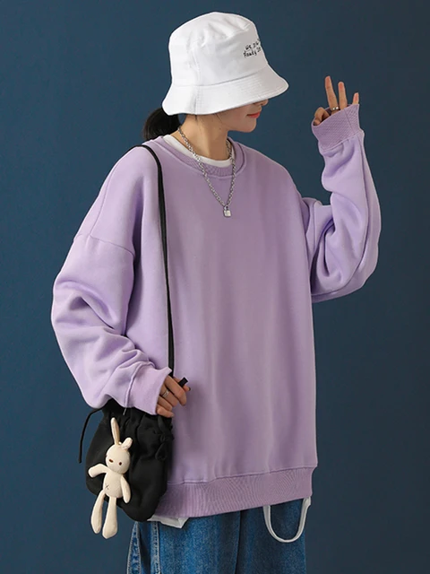 LEGIBLE 2022 New Oversize Hoodies Women pulovers Hooded Cotton Thicken Warm Loose Hoodie Women Sweatshirts Female 5