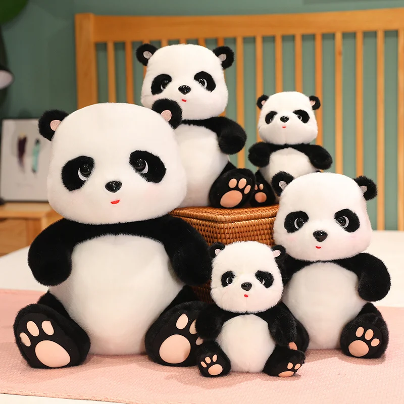 

Kawaii Fluffy Giant Panda Doll Plush Toy Sitting Zoo Animal Cartoon Plushie Peluche Boys Girls China Panda Gift