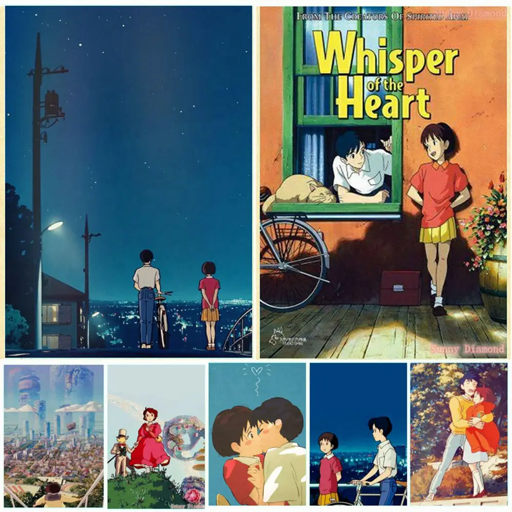 

Whisper Of The Heart Diamond Painting Anime Manga Posters Shizuku Seiji 5D DIY Film Wall Art Mosaic Cross Stitch Kit Home Decor