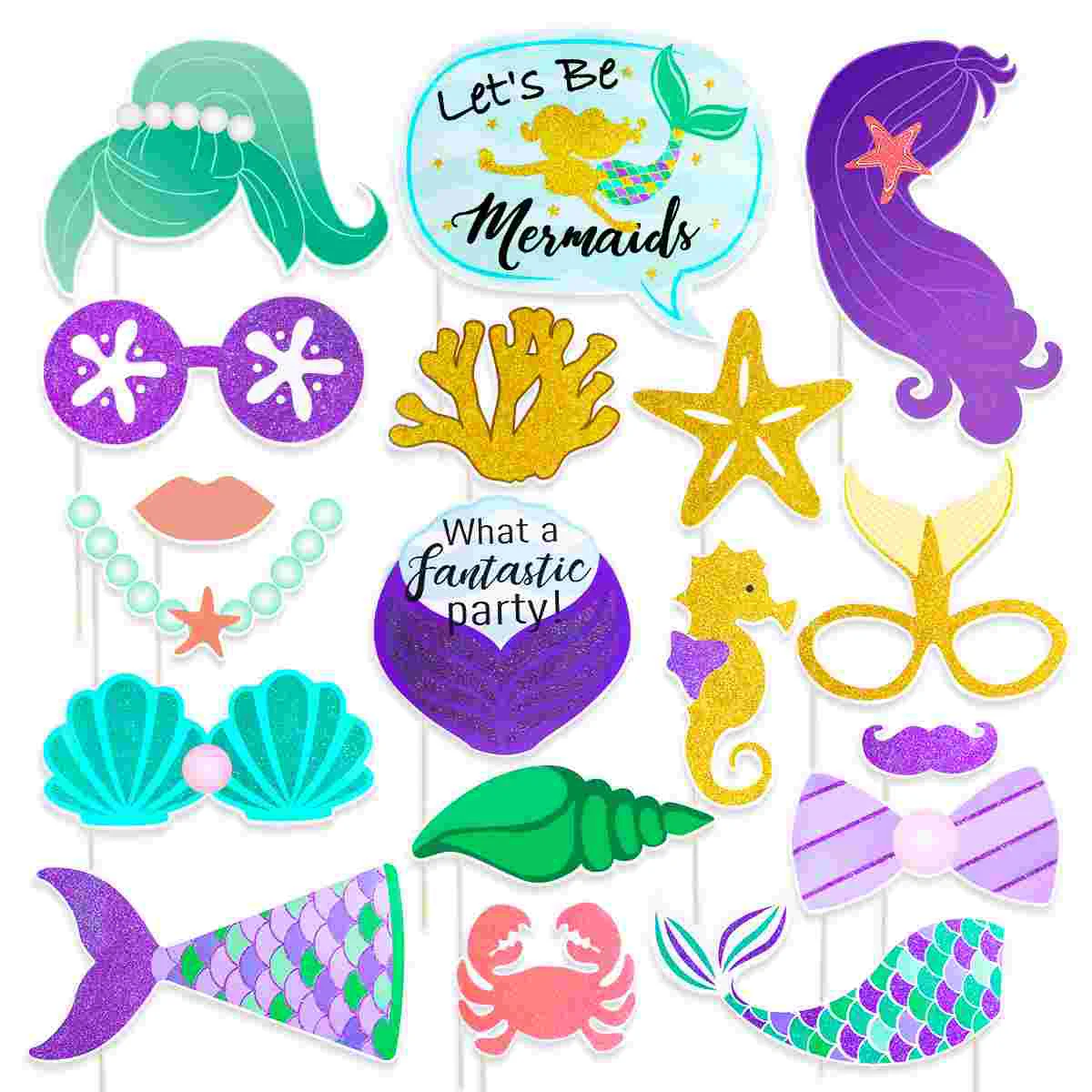 

18pcs Photo Booth props Birthday Party Photo Booth Christmas party supplies