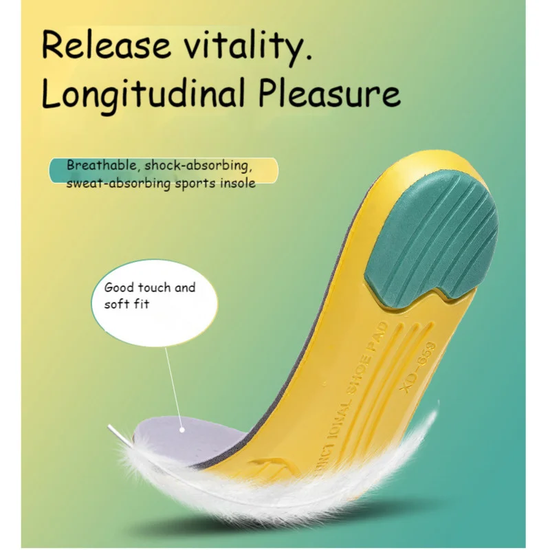  Cushioning Comfortable Breathable Sports High Elastic EVA University Military Training Insole Sweat Absorbing Insole New