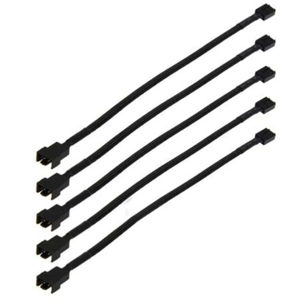 

5pcs PVC Insulation CPU Fan Cable Connect Durable PWM Office Power Replacement 4 Pin Computer Female To Male Extension Wire