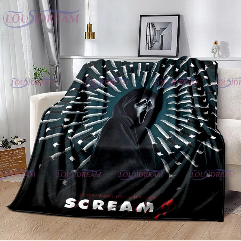 

This Is My Horror Favorite Movies Blanket Scream 6 Print Flannel Blanket Gift for Fans Lovers of Horror Movie Throw Blankets