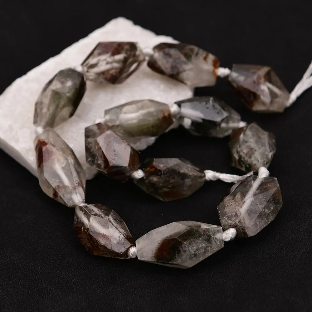 AIPIAODEGUAIGUAI Зеленый призрачный кварц бусины овальные