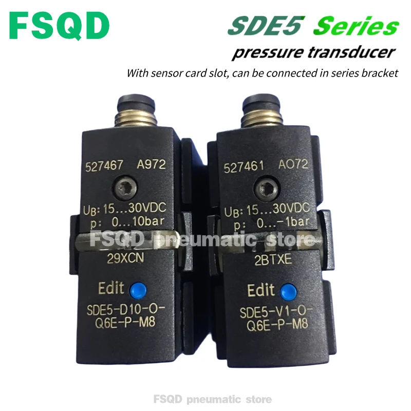 

SDE5-D10,V1,D2-O,O2,FP-Q6E,Q4E-P,N-M8,K,FSQD,pneumatic component，Pressure switch sensor，quality assurance，SDE5 Srties