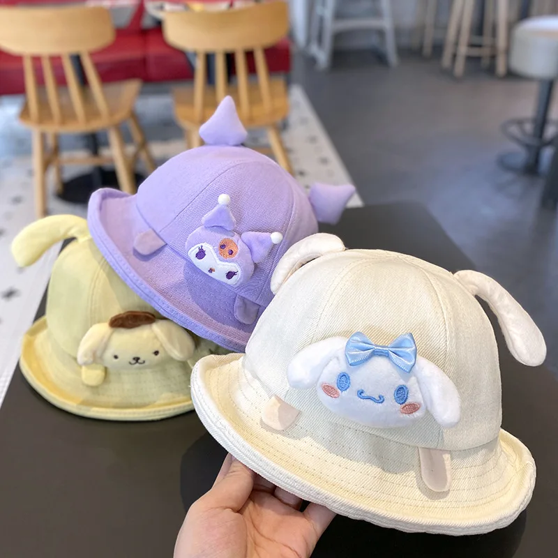 

Sanrio My Melody Kuromi Cinnamoroll Children's Hat Spring and Autumn Thin Cartoon Cute Super Cute Fisherman Hat Birthday Gifts