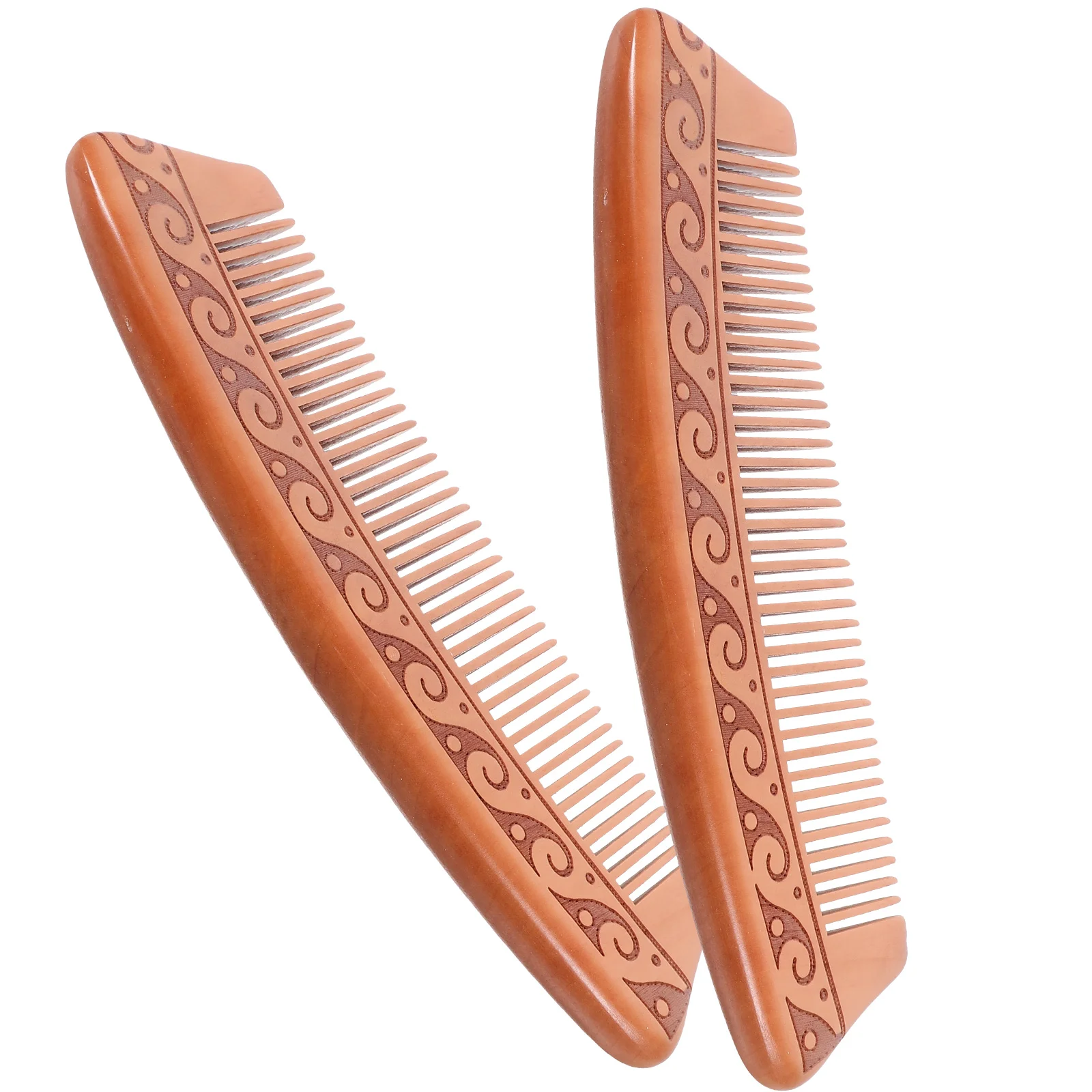 

2 Pcs Men's Hair Comb Scalp Styling Fine Tooth Wooden Women Massager Combs