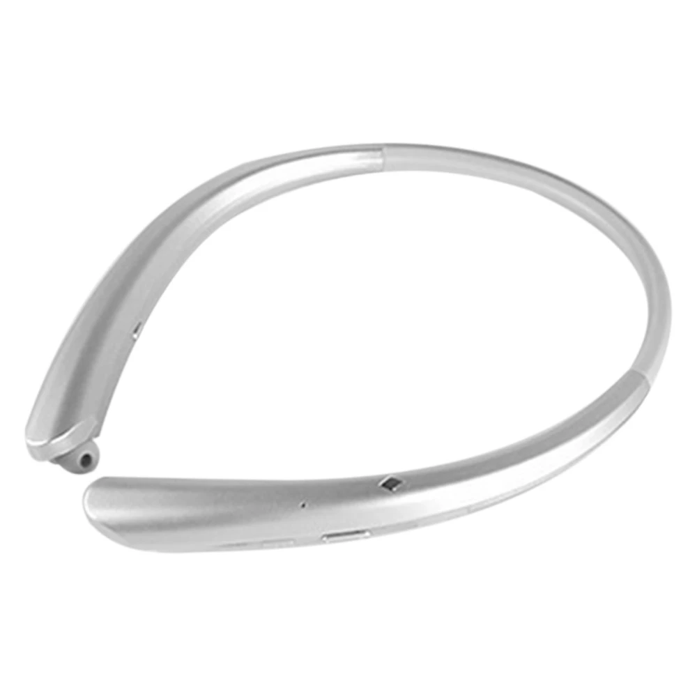 

HWS916 Bluetooth Wireless Stereo 4.1 Neckband Wireless Headphones with Microphone Retractable Arbuds (Silver)