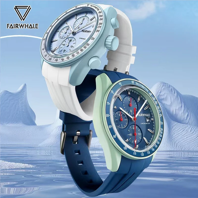 

Mark Fairwhale Fashion Lover Quartz Watch Luxury Sports Silicone Strap Chronograph Waterproof Moon WristWatch For Women 2023 Hot