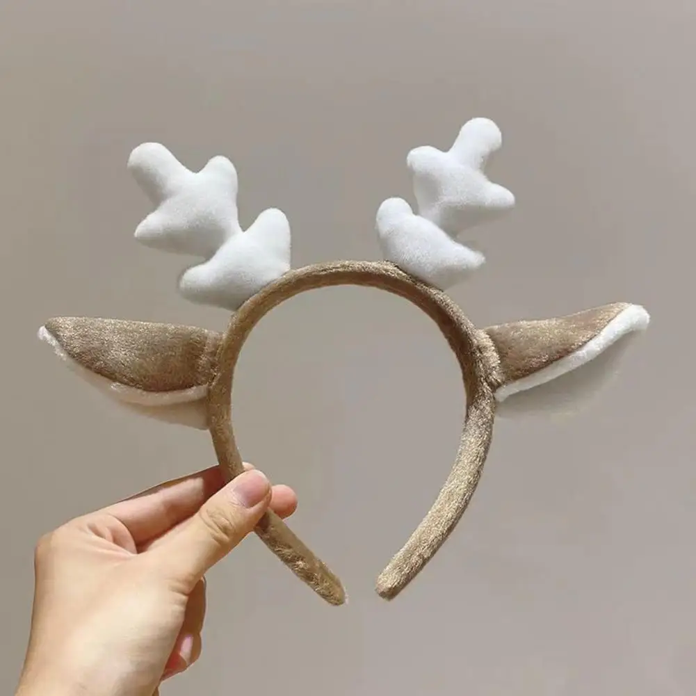 Christmas Antler Hairband Elastic Hair Accessories Holiday Party Decor Costume Festive Halloween Reindeer Headband