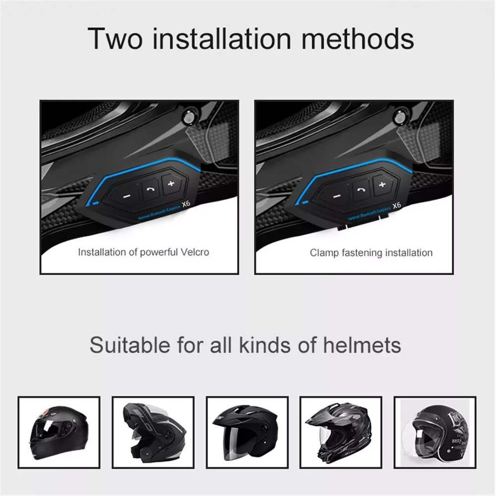 2Pcs/Lot Helmet Motorcycle Headset Bluetooth Earphones Hands-free Telephone Call Stereo Anti-interference Headset For Moto Rider enlarge