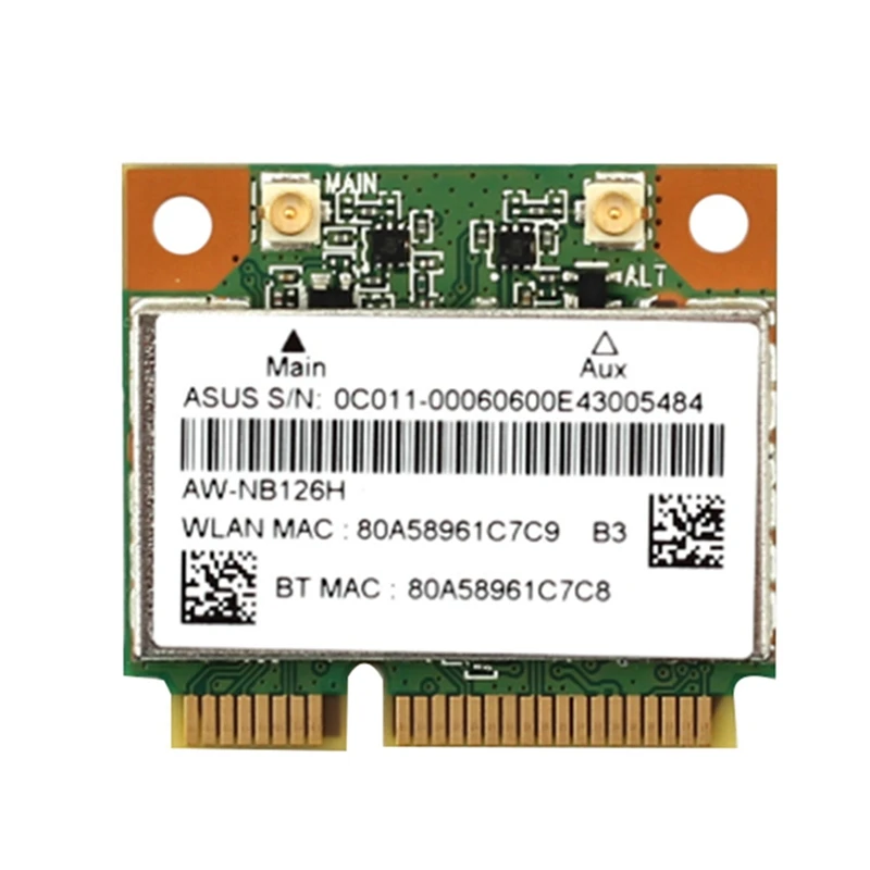 

BAAY 5X SSEA Новинка для Azurewave AW-NB097H AW-NB100H AR3012 AR5B225 Half Mini PCI-E Wifi BT4.0 Wlan Беспроводная карта