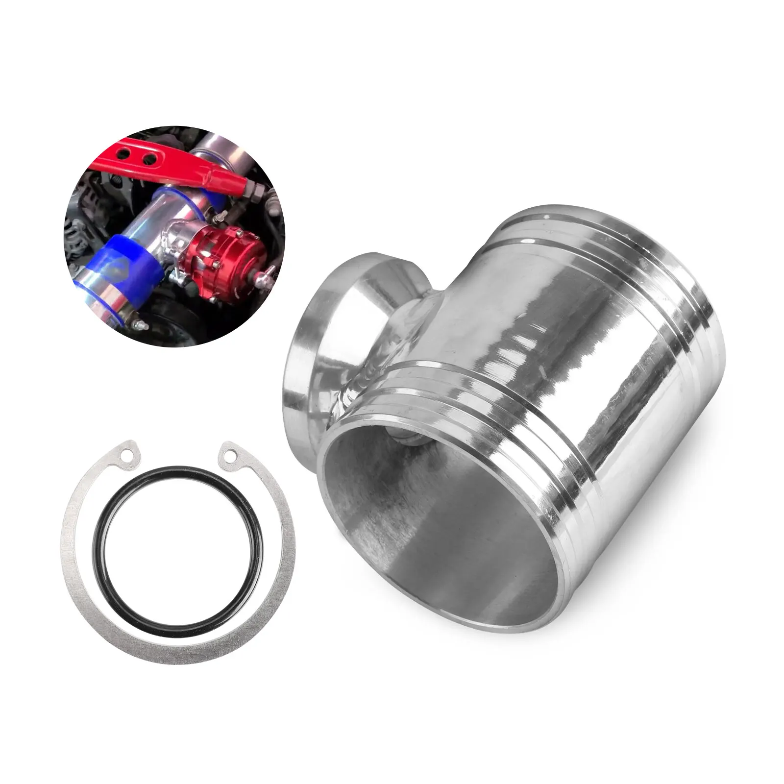 

76Mm Universal Off Valve Tube Turbo 3" Aluminum Flange Pipe Tube Ssqv Sqv Bov Blow Off Valve with C Clip & Seal Ring