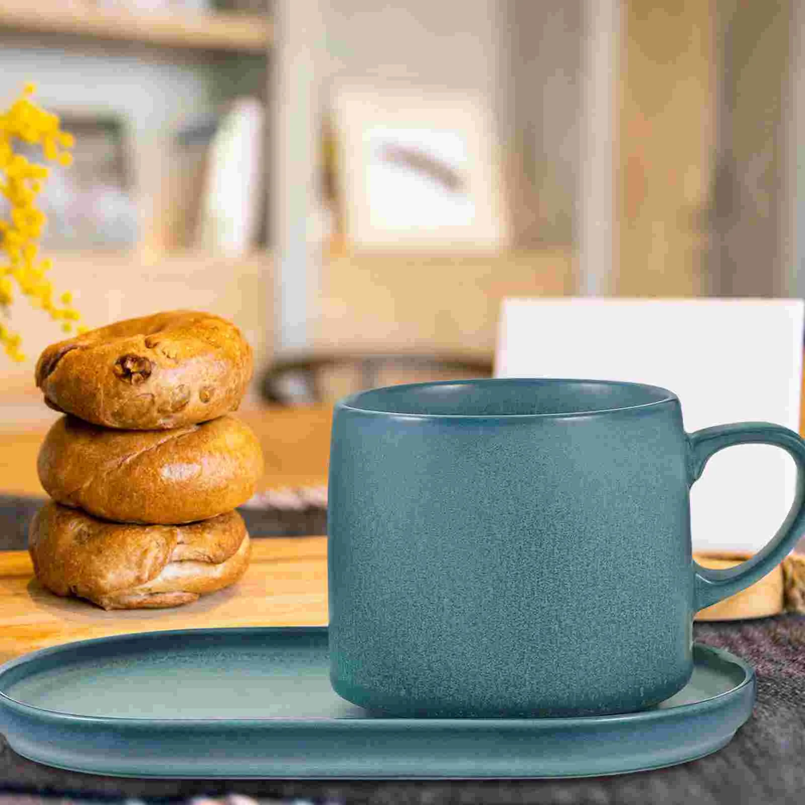 

Cutlery Decorative Water Mug Household Coffee Cup Drinking Breakfast Mugs Ceramics With Saucer Desktop