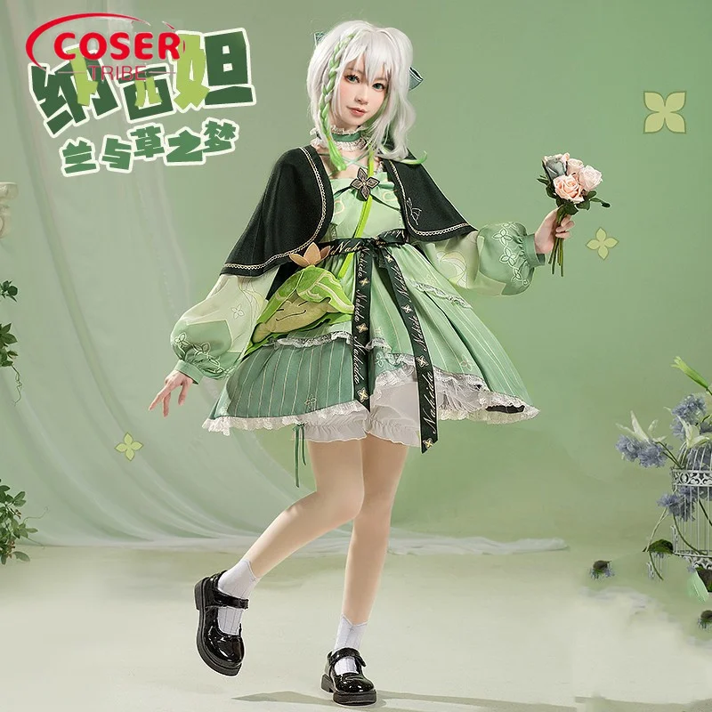 

COSER TRIBE Anime Game Genshin Impact Nahida Ceremonial Dress Halloween Carnival Role cosPlay Costume Complete Set