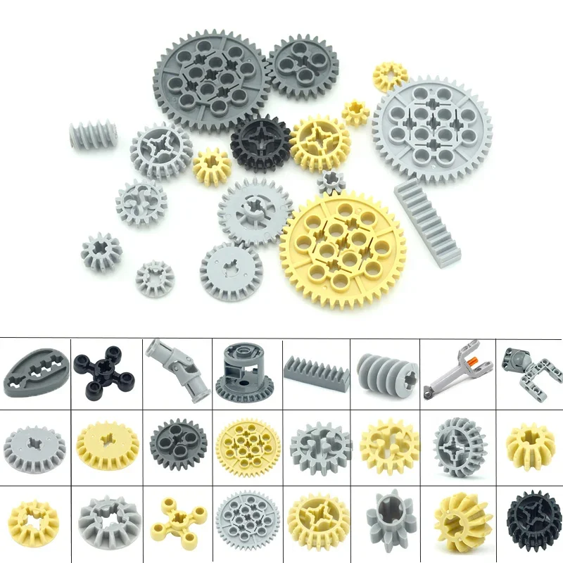 Технические кирпичи детали шестерни червячная стойка классические аксессуары MOC