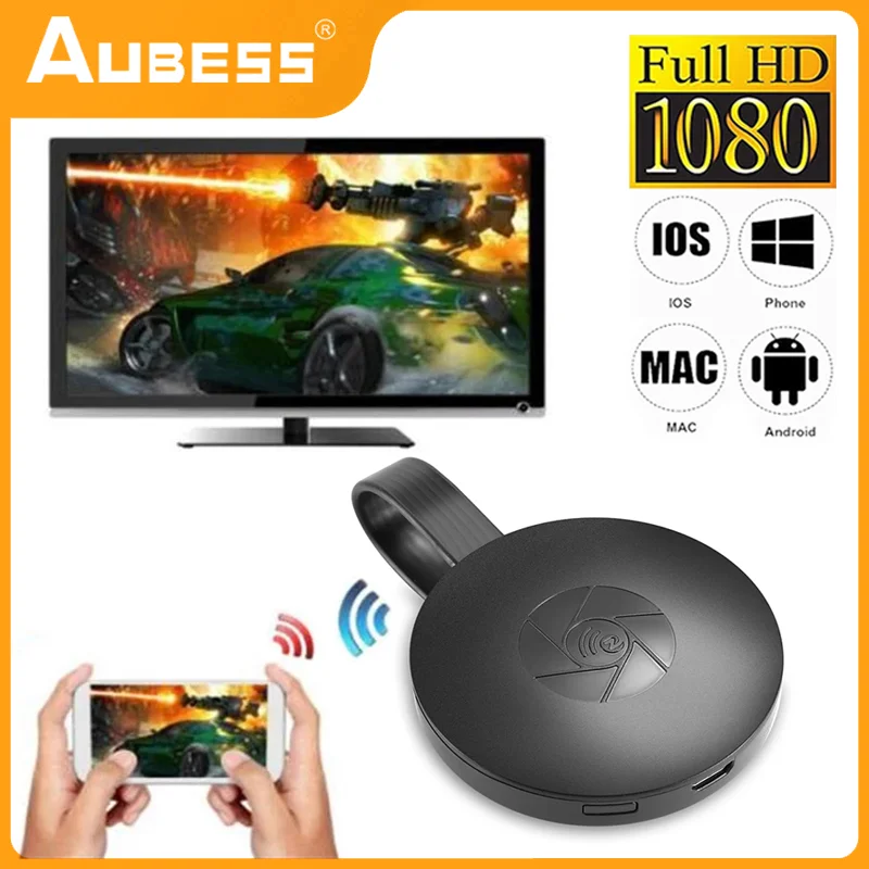 Смарт-ТВ G2 беспроводной Wi-Fi дисплей ТВ-ключ 1080P HDMI-совместим с Google Chromecast 3 2
