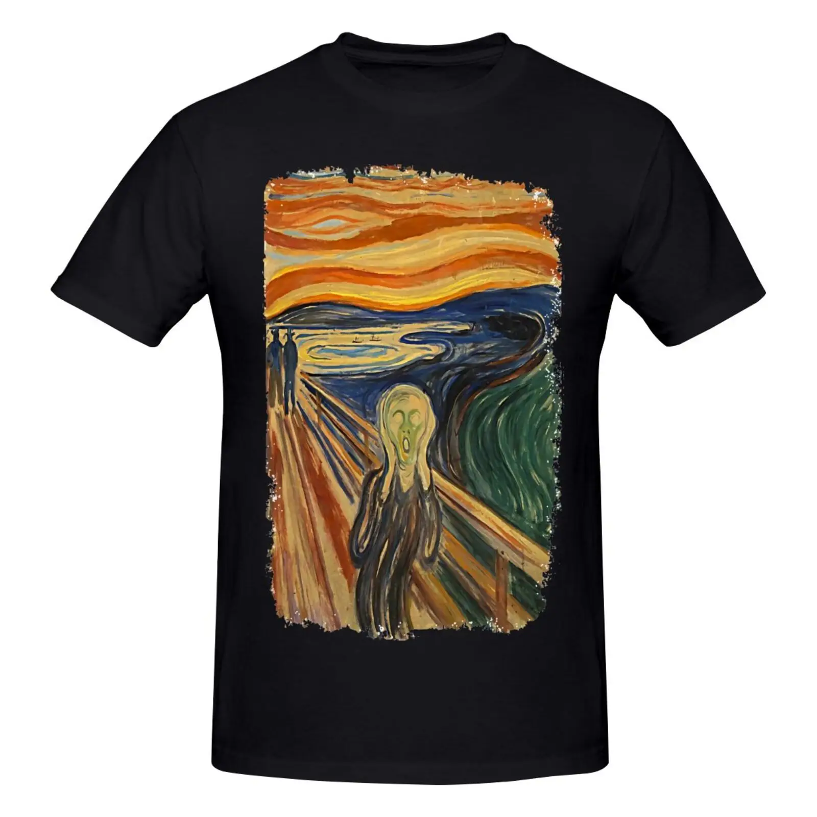 

Футболка Edvard Munch с изображением крика для мужчин, топ большого размера, женская футболка в стиле Харадзюку, женская футболка, аниме одежда