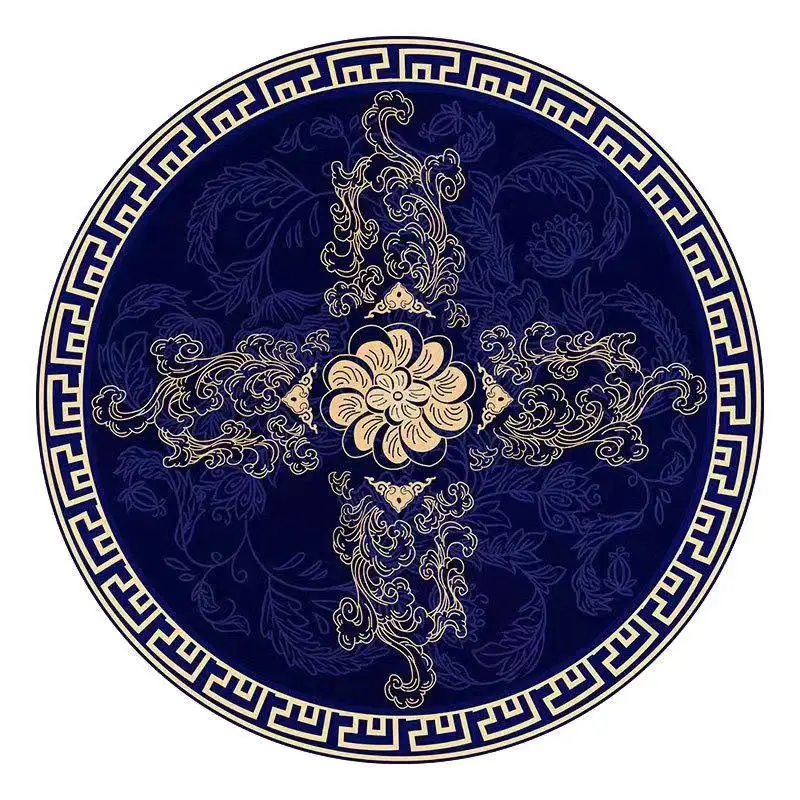 Красный классический круглый ковер коврик для стула гостиной большой спальни