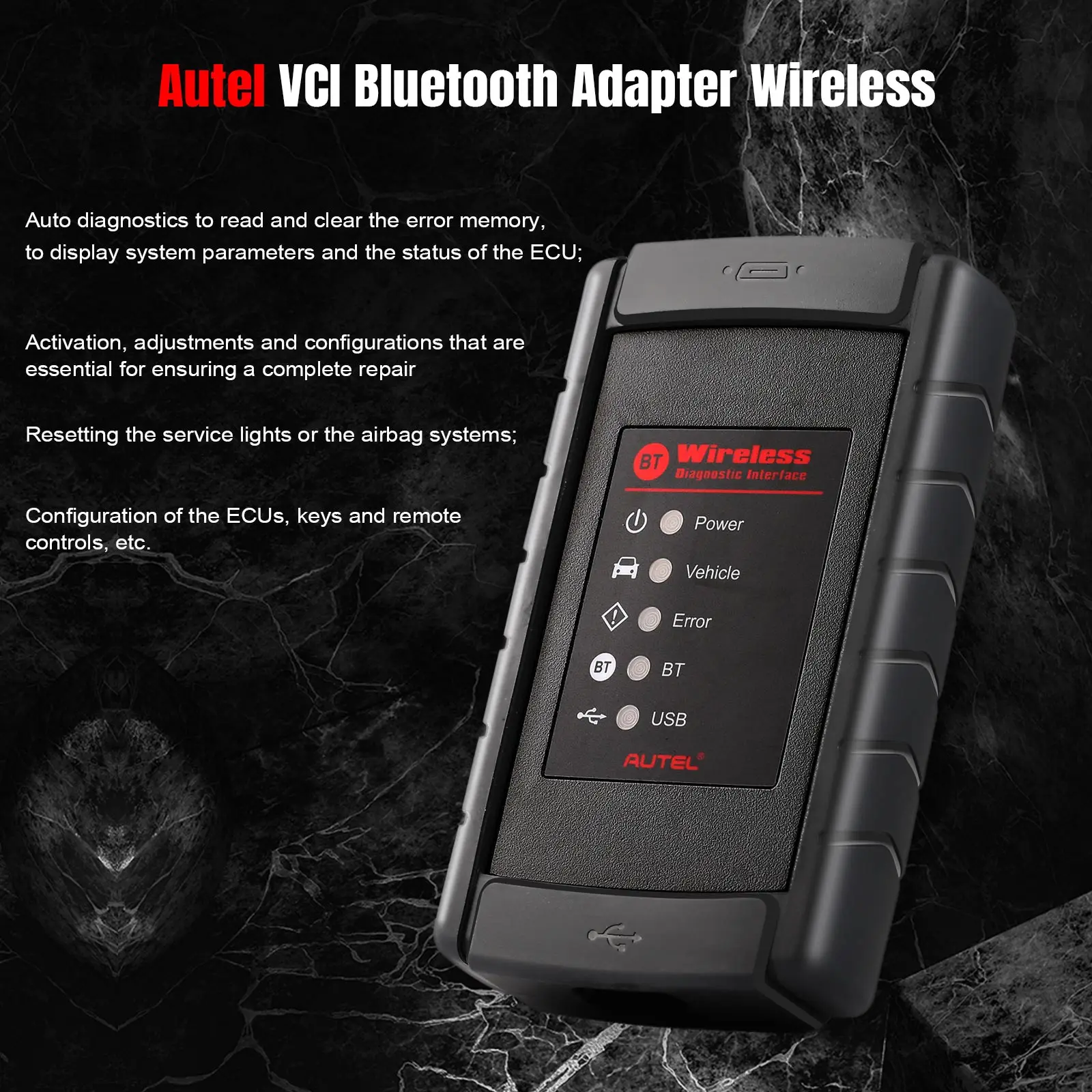 Фото OBDII VCI Диагностический интерфейс Autel Fit MaxiCOM MK908P MK908 №4