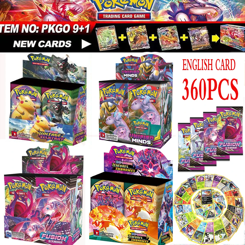 

324/360Pcs Pokemon Cards French Spanish English Trading Card Game BrillIant Stars Booster Box Collectible Kids Toys Gift