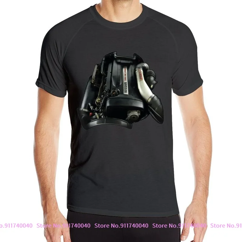 Футболка для Nissan Gtr Skyline R32 R33 R34 Rb26 бейдж замены двигателя турбо быстросохнущая
