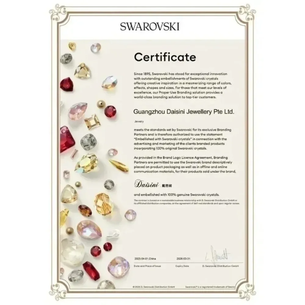 Фото Модное колье с тройным кристаллом, украшенное кристаллами Swarovski, с покрытием из медного розового золота, женские украшения, популярное №4
