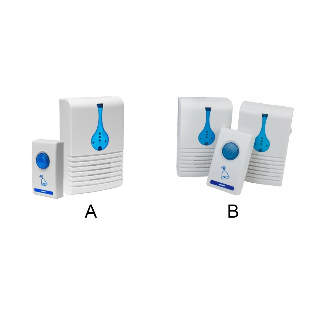 

Беспроводной дверной звонок, Пластиковые домашние колокольчики для старшего общежития, фитинги, умные дверные колокольчики, передатчик 12 в...