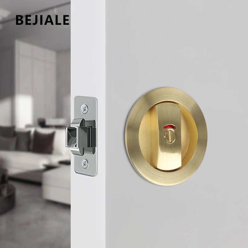 Дверной замок с квадратной индикацией невидимый для раздвижных дверей в ванную