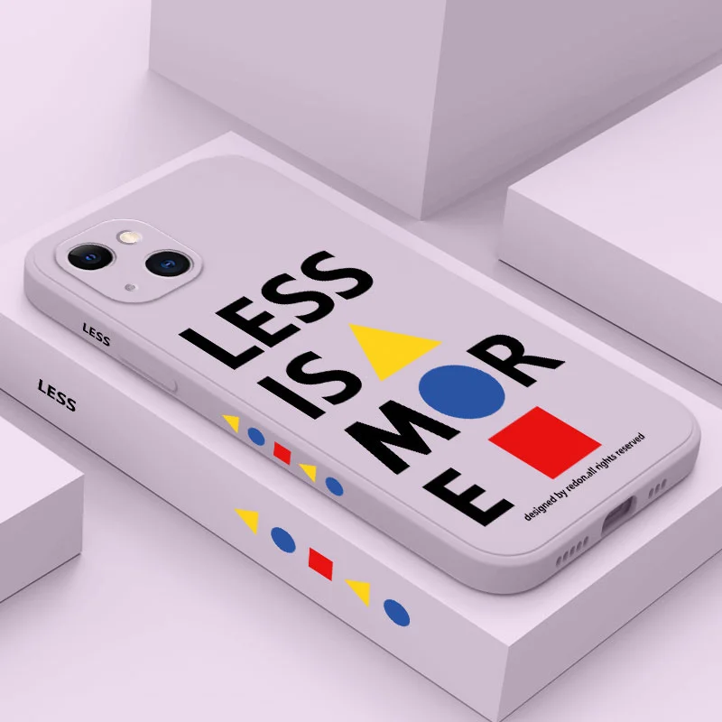 

Less Is More Phone Case For iPhone 13 12 11 Pro Max Mini X XR XS MAX SE2020 8 7 Plus 6 6S Plus Cover