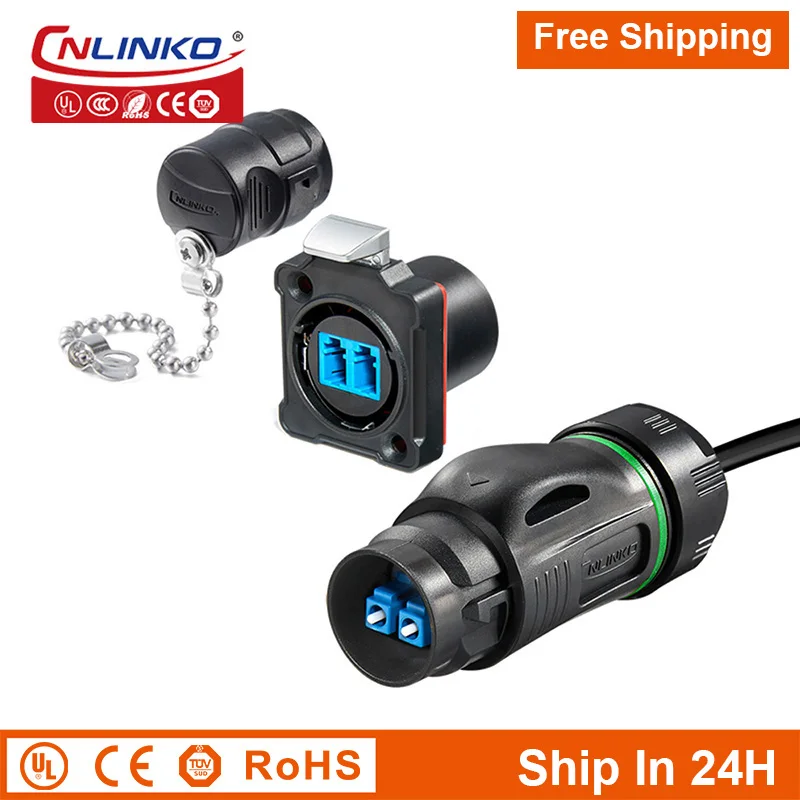 Коннектор сигнала Cnlinko BD24 LC M24 совместимый с оптоволоконным волокном разъем