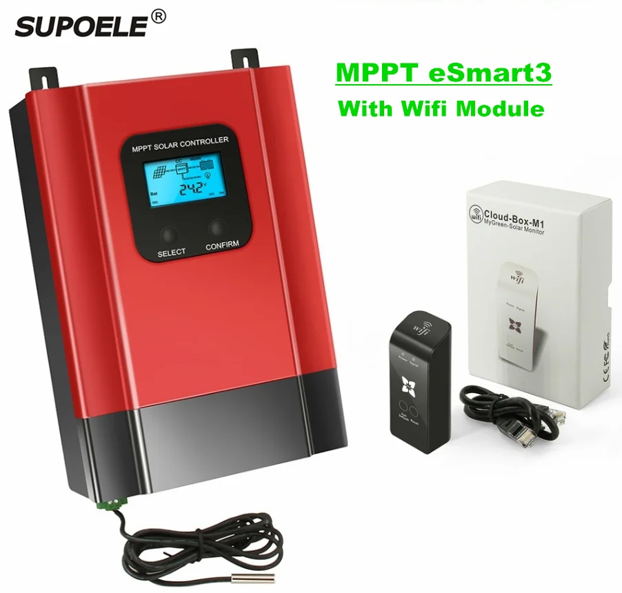 

Esmart3 Series MPPT Solar Charge Controller 60A 12V 24V 48V Auto Sensing With Wifi Monitoring