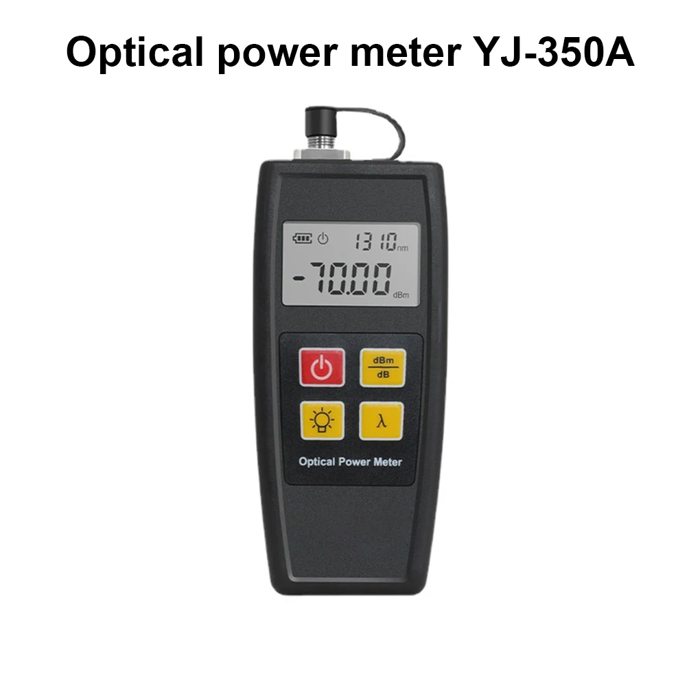 

Professional Fiber Optic Power Wavelength Meter School -70 to 6dBm Digital Display Optical Cable Gauge with Backlit