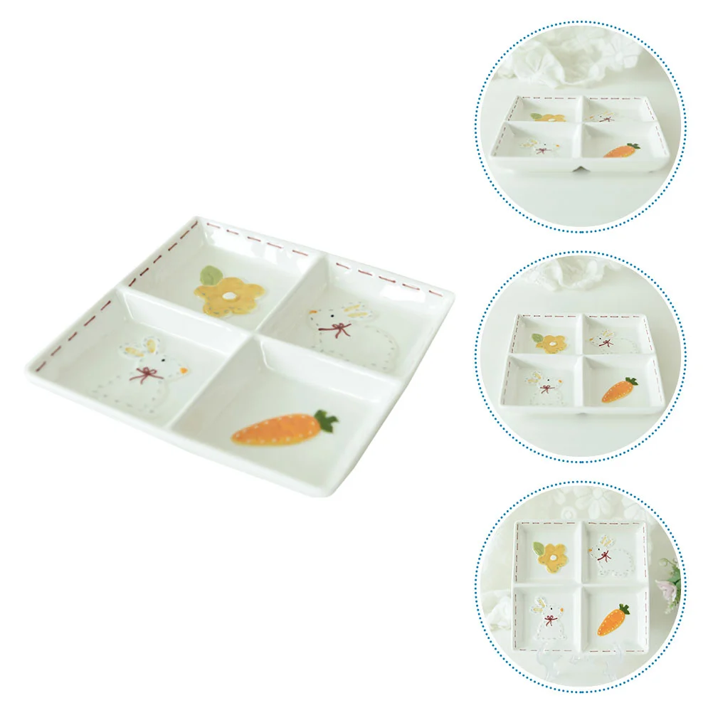 

1 Pc Adorable Household Ceramic Fruit Plate Snack Display Plate Dried Fruit Plate