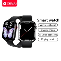 genai 2022 new 2 0 smart watch men and women full touch screen sports fitness watch bluetooth call for android ios smart watch