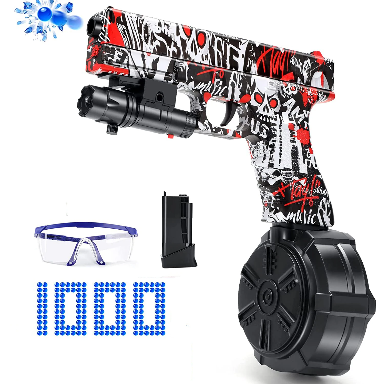 

Игрушечный пистолет Glock Gel Blaster Orbeez, автоматический пистолет с шариками-брызгами для игр на открытом воздухе, страйкбол для мальчиков, подаро...