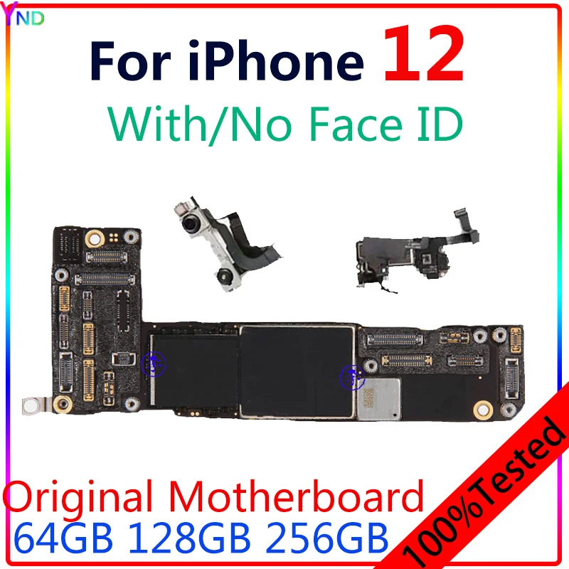 100%Original Motherboard For iPhone 12 Main board With/NO Face ID Unlocked Logic Board With Full Chips Support iphone12 tested | Мобильные