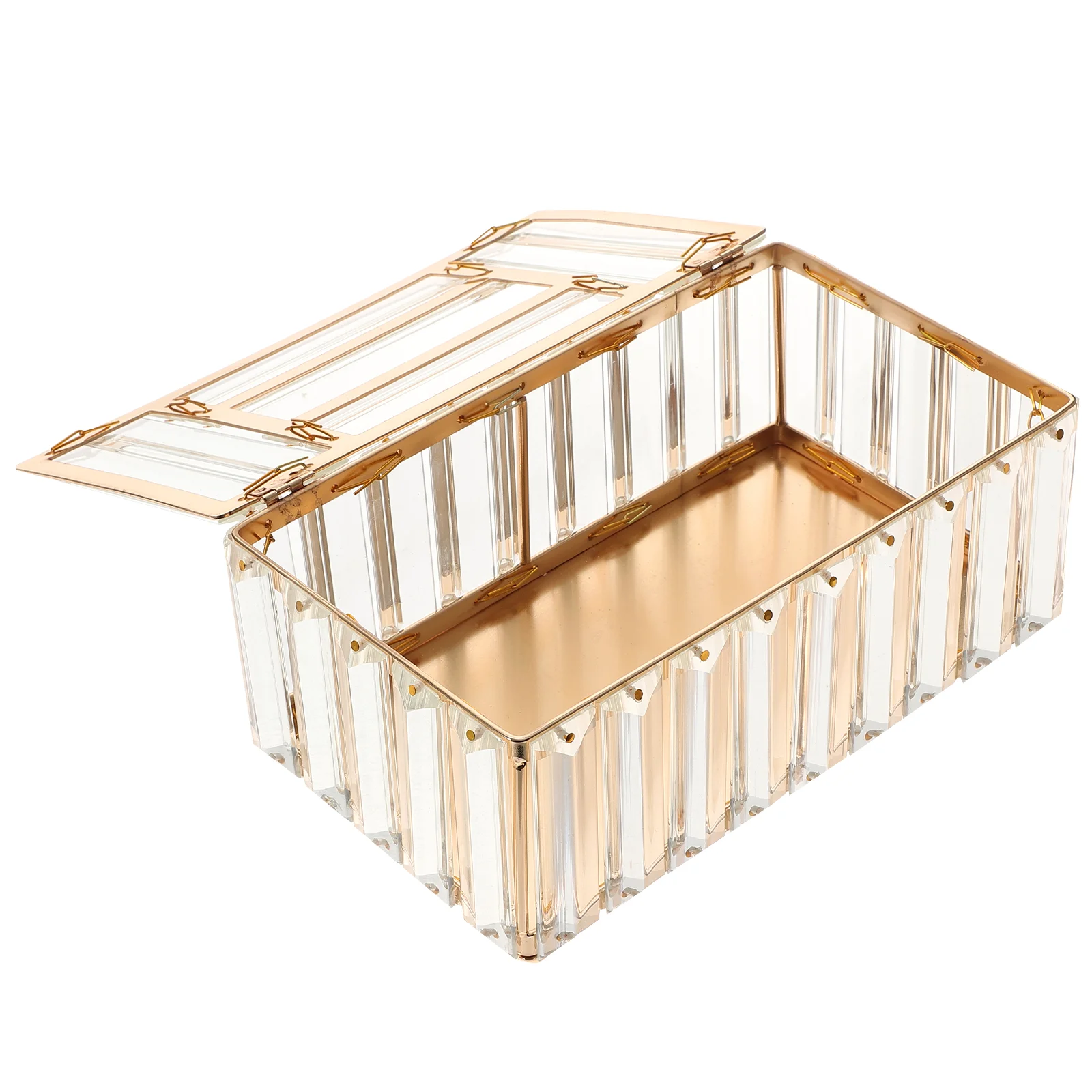 

Crystal Tissue Box Desk Topper Facial Tissues Boxes Car Gold Tissue Box Cover Alloy Empty Tissue Boxes Indoor Tissue Box Cover