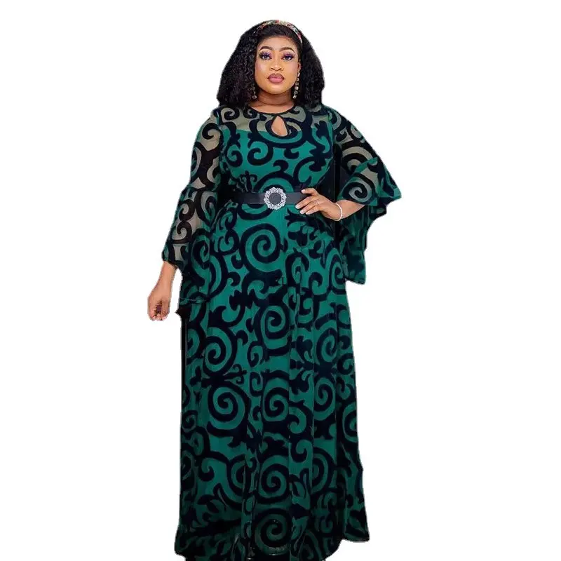 

Plus Size African Party Dresses for Women 2023 New Fashion Dashiki Ankara Wedding Gowns Elegant Turkey Muslim Chiffon Maxi Dress
