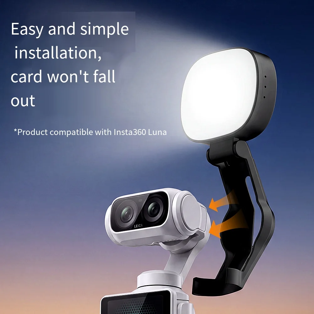 Фото Портативная кольцевая лампа для камеры Insta360 Luna Ultra Gimbal, аксессуар для прямых трансляций и фотосъемки