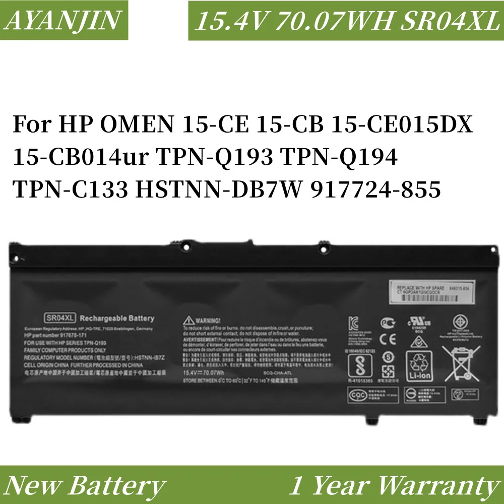Аккумулятор для ноутбука HP OMEN 15-CE 15-CB 15-CE015DX 15-CB014ur