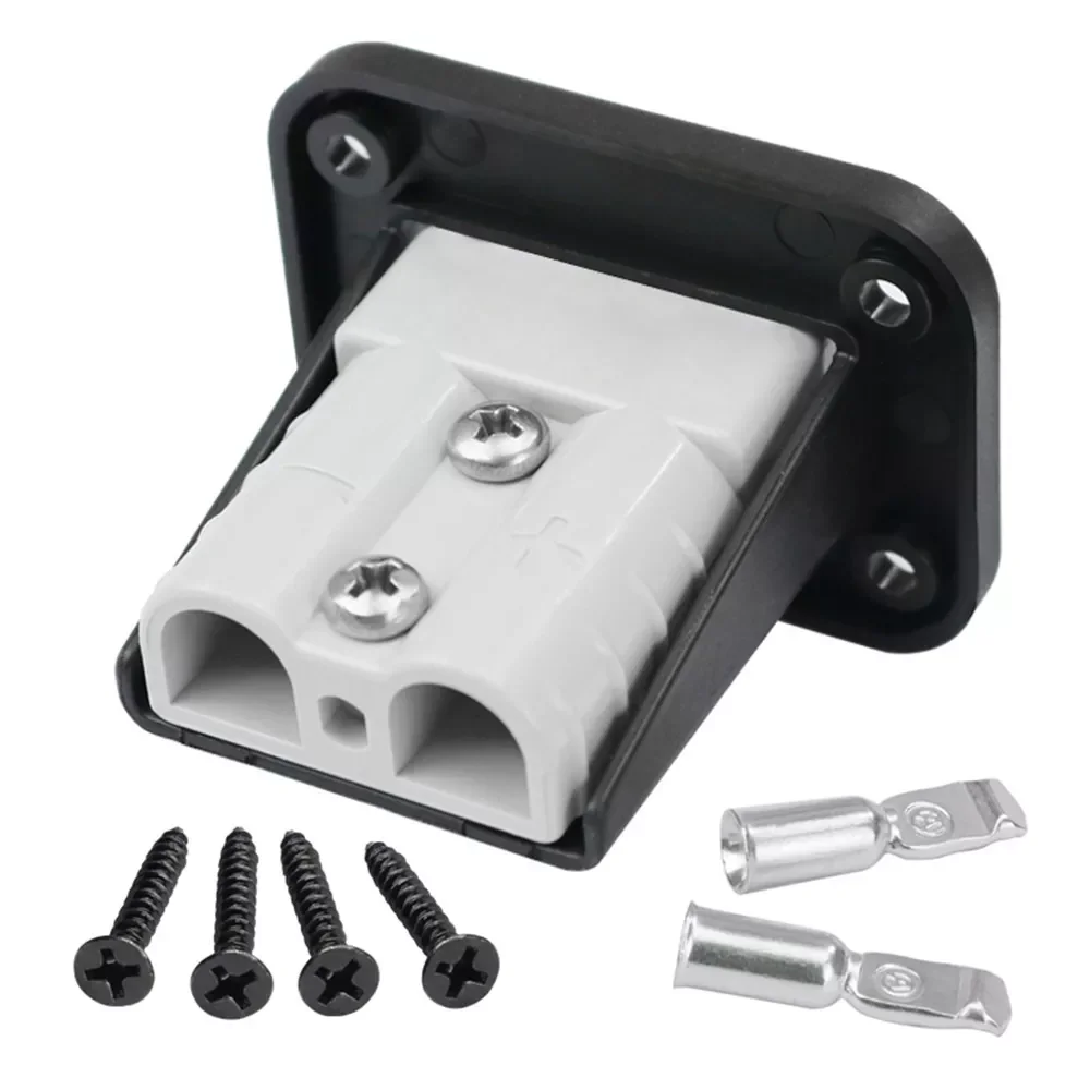 

Flush Mount Anderson Plug 50 Amp Connector Kit Mounting Bracket Panel Cover Accessories for Caravan Camper Boat Truck