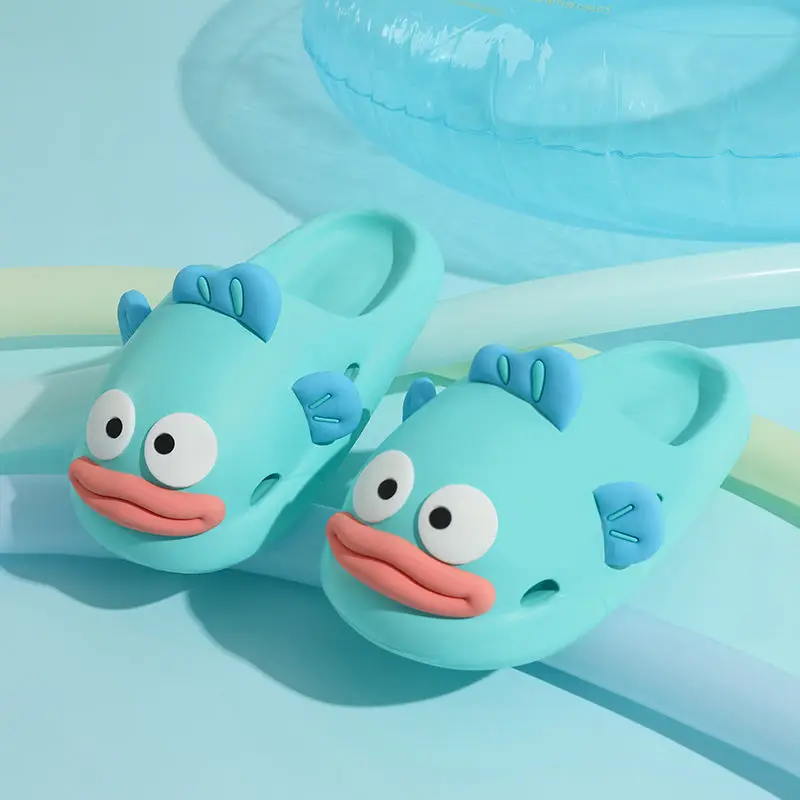 Шлепанцы для девочек с милым изображением клоуна рыбы летние домашние шлепанцы