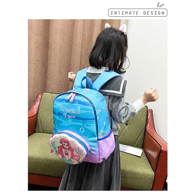Children Large Capacity Cartoon Mermaid Kindergarten Backpacks New Girls Princess Leisure Schoolbags for Primary School Students
