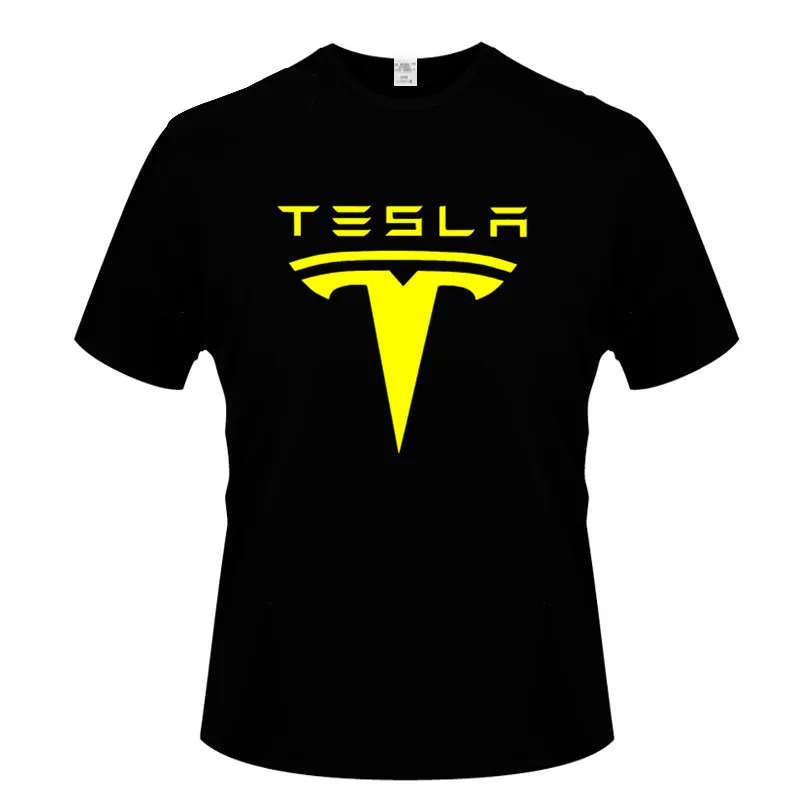 Футболка Tesla с машинкой Мужская модная футболка мужские футболки для гоночной
