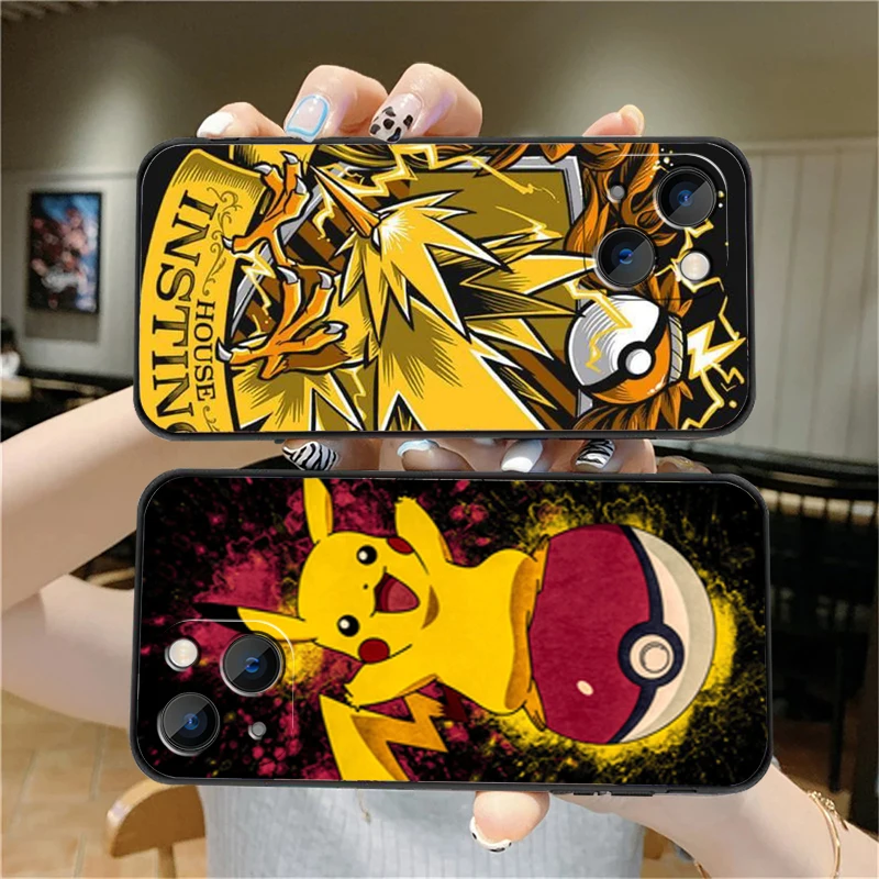 

Pikachu Pokemon Phone Case For IPhone 13 11 Pro MAX 7 Plus XS XR XS Max 13 Pro 7 8 6S Cute Cartoon color Hot Silicone Case Gift