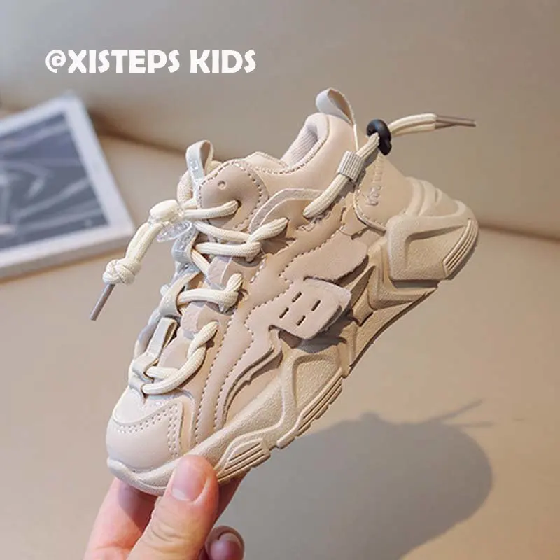 

Trendy Children Girls Boys Casual Sneakers Pink Black Khaki Kids Sport Shoes Non-slip Running Shoes Sapato Infantil Boys Shoes