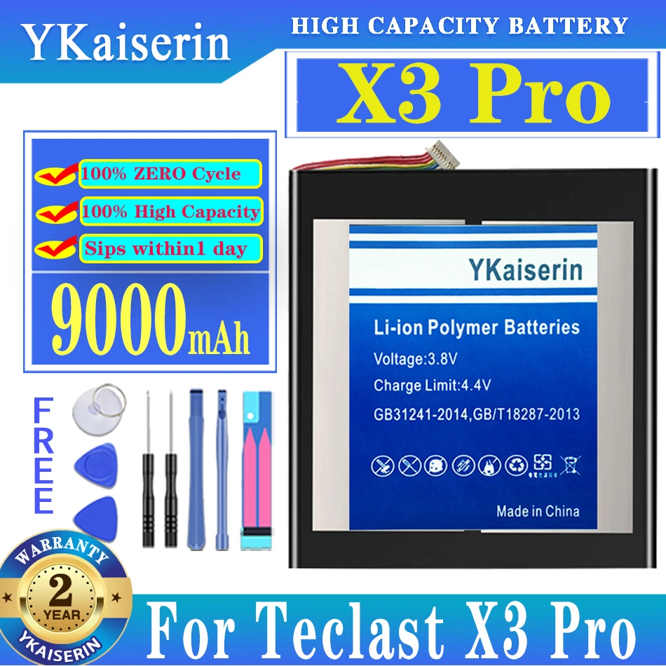

YKaiserin 9000mah Replacement Battery for Teclast X3 Pro X3Pro high capacity battery +Track code