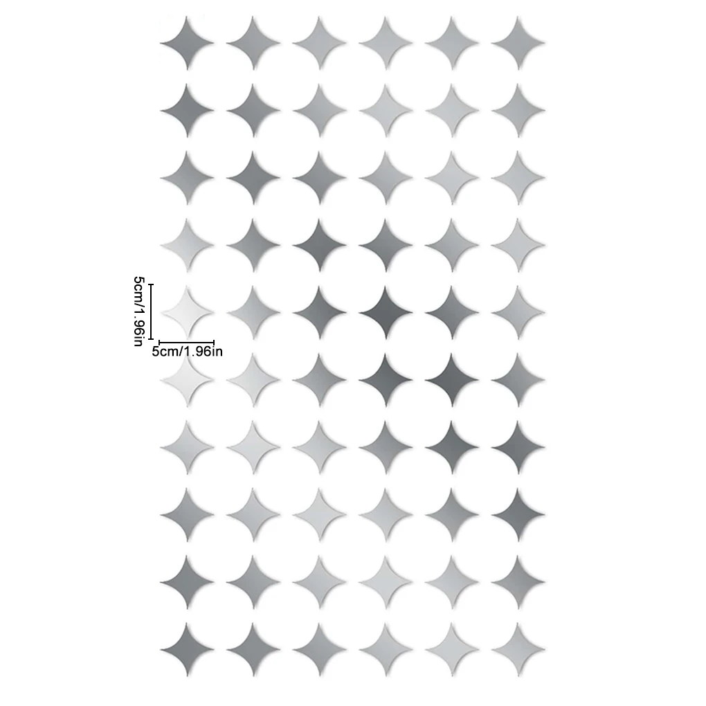 Зеркальные настенные стикеры со звездами наклейки сделай сам на потолок гладкая